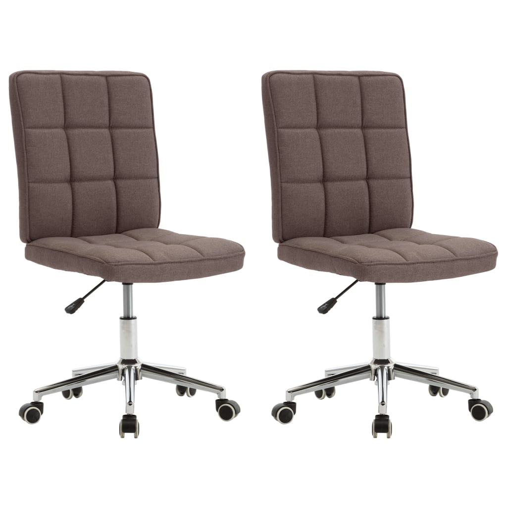 Esszimmerstühle 2 Stk. Taupe Stoff