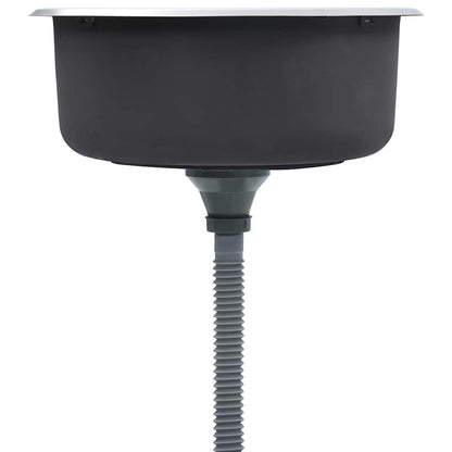 Einbauspüle mit Sieb und Siphon Edelstahl