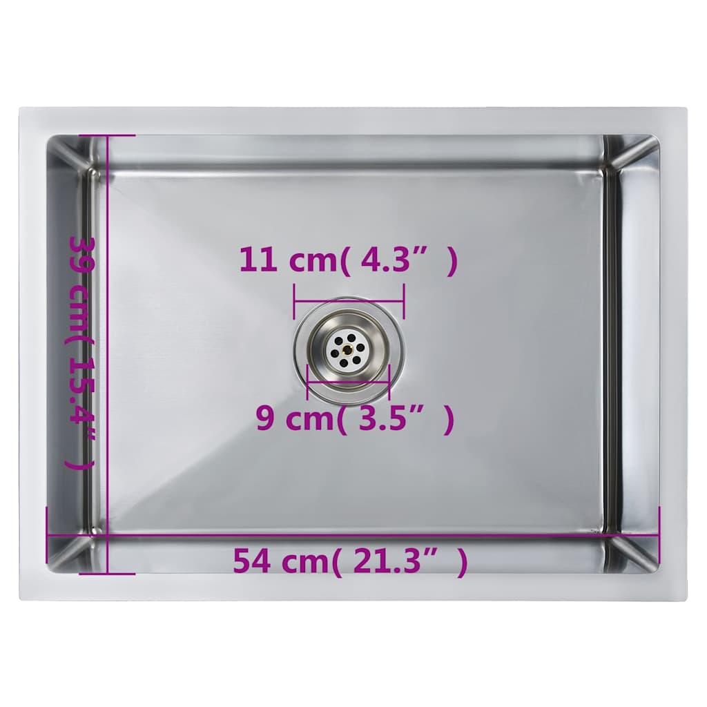 Handgefertigte Küchenspüle Edelstahl