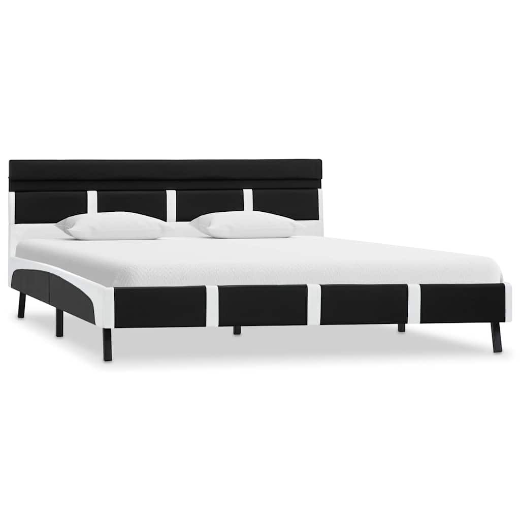 Bett mit LED-Beleuchtung ohne Matratze Schwarz 120x200 cm
