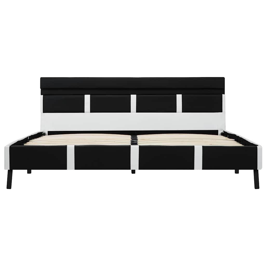 Bett mit LED-Beleuchtung ohne Matratze Schwarz 120x200 cm