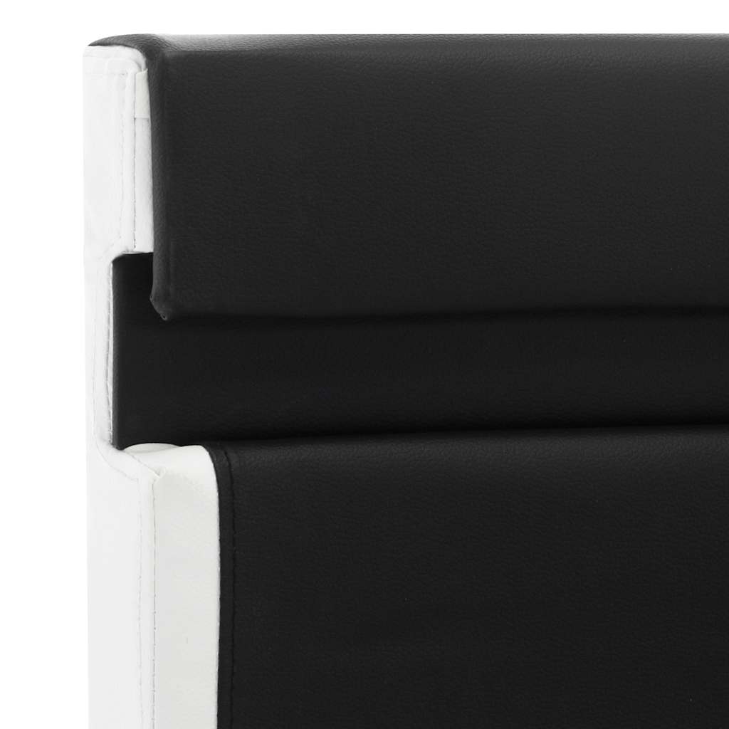 Bett mit LED-Beleuchtung ohne Matratze Schwarz 120x200 cm