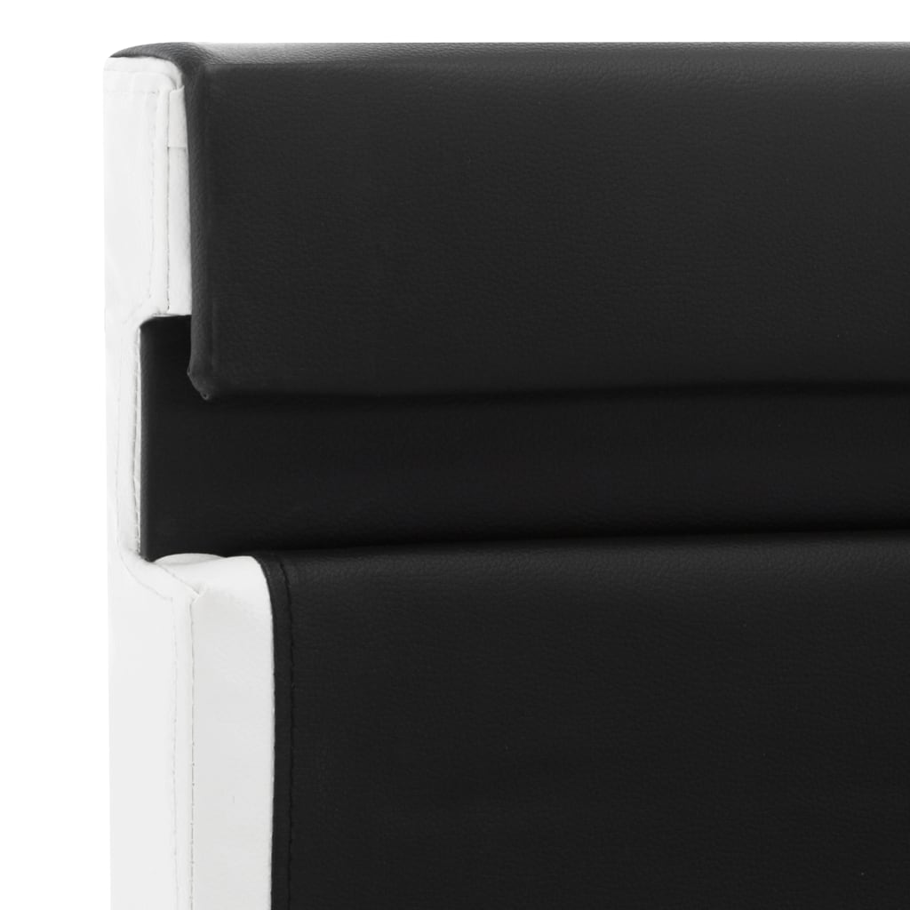 Bettgestell mit LED Schwarz Kunstleder 140x200 cm