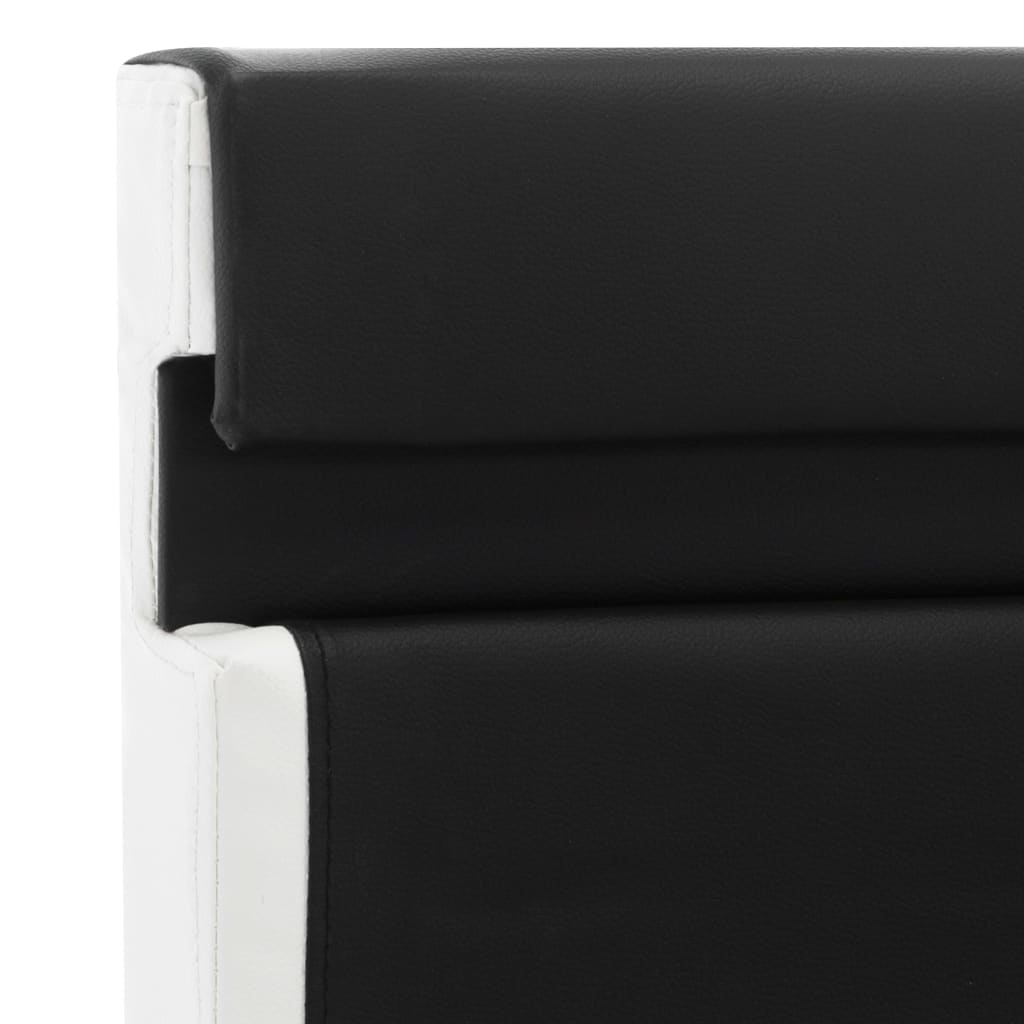 Bettgestell mit LED Schwarz Kunstleder 160x200 cm