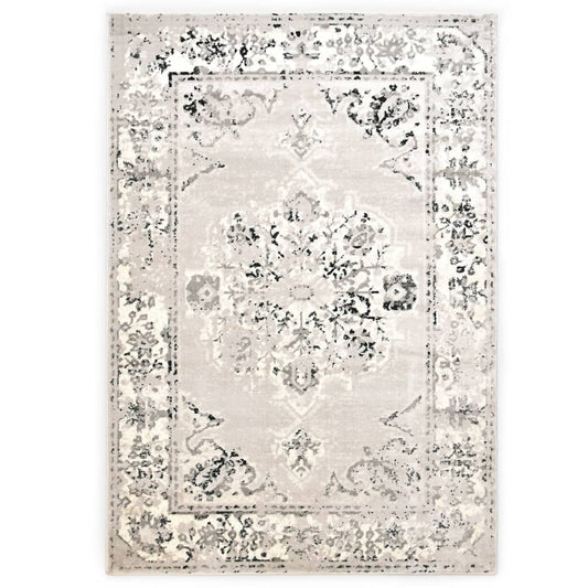 Teppich Grau und Schwarz 160 x 230 cm PP