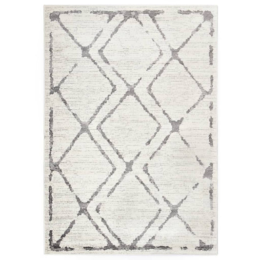 Teppich Creme und Grau 80 x 150 cm PP