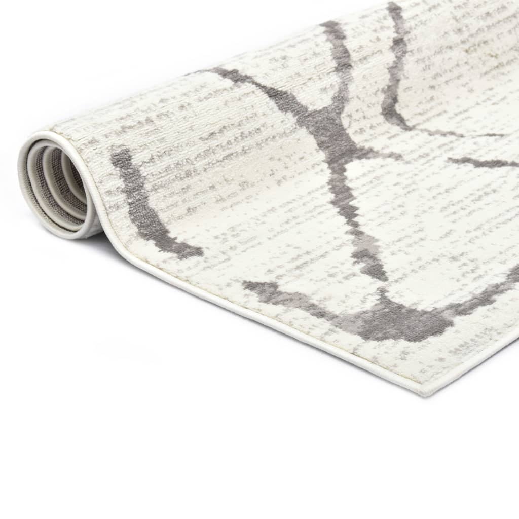 Teppich Creme und Grau 80 x 150 cm PP