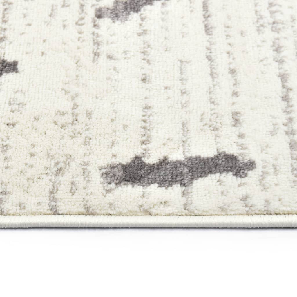 Teppich Creme und Grau 80 x 150 cm PP