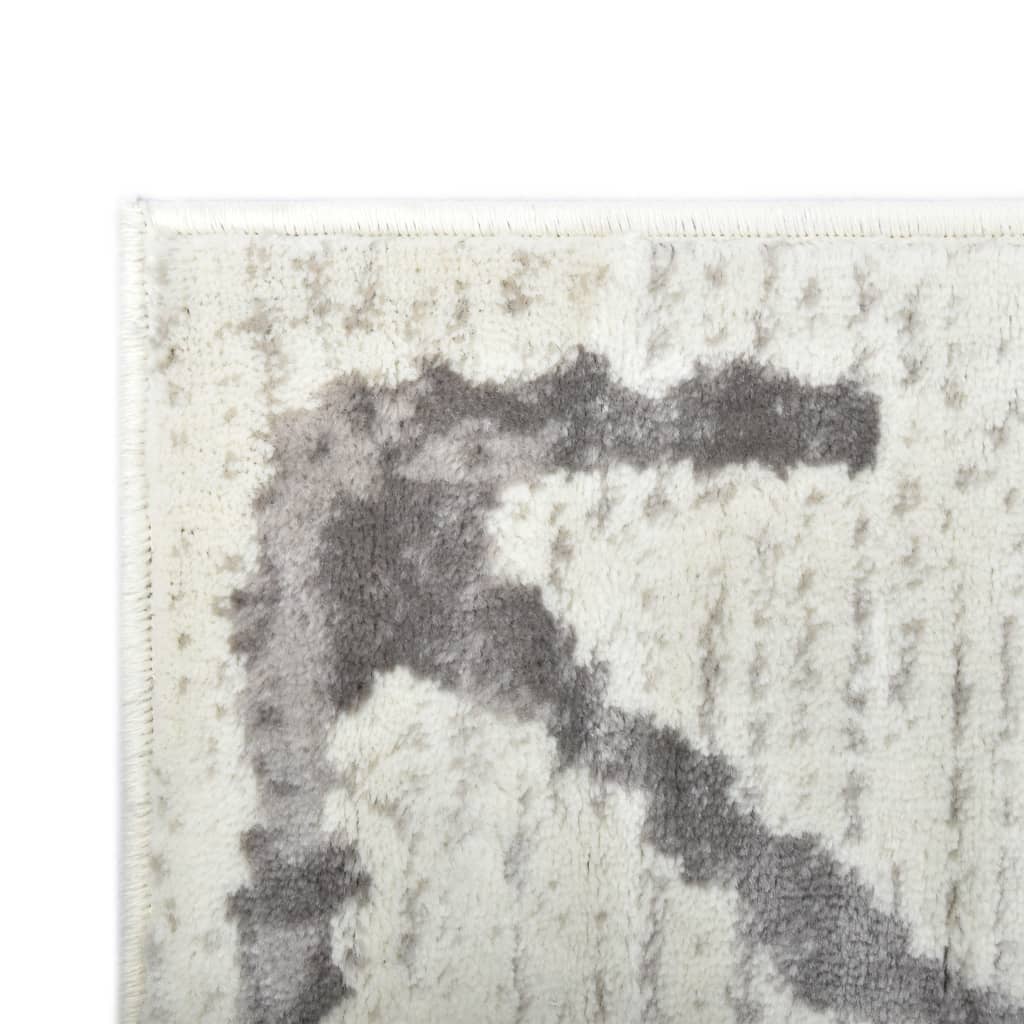 Teppich Creme und Grau 80 x 150 cm PP