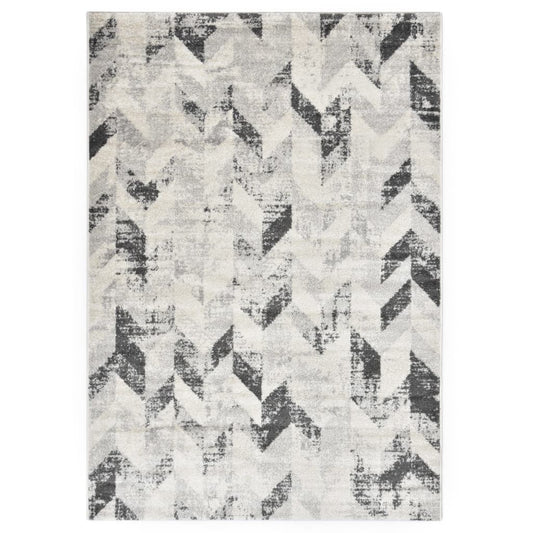 Teppich Grau und Weiß 120 x 170 cm PP