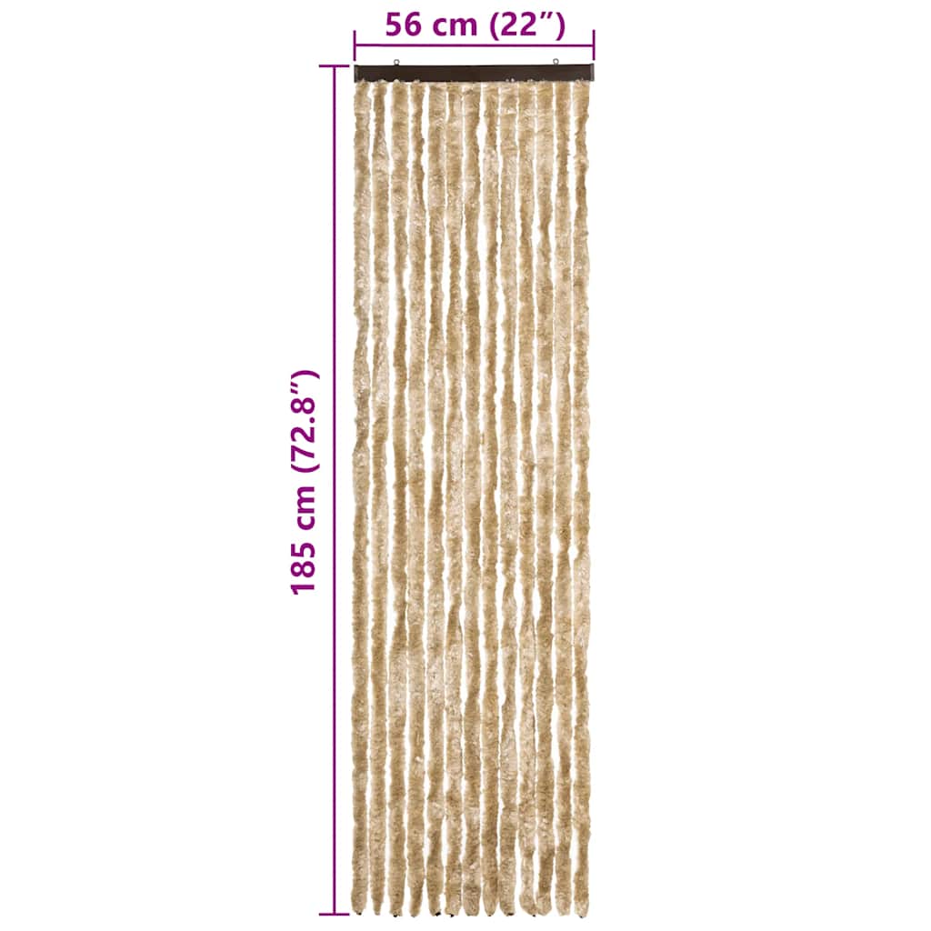 Insektenschutz-Vorhang Beige 56x185 cm Chenille