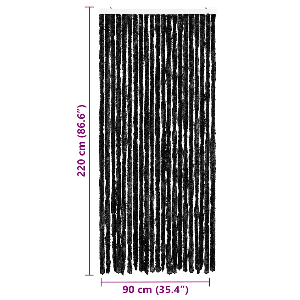 Insektenschutz-Vorhang Anthrazit 90x220 cm Chenille