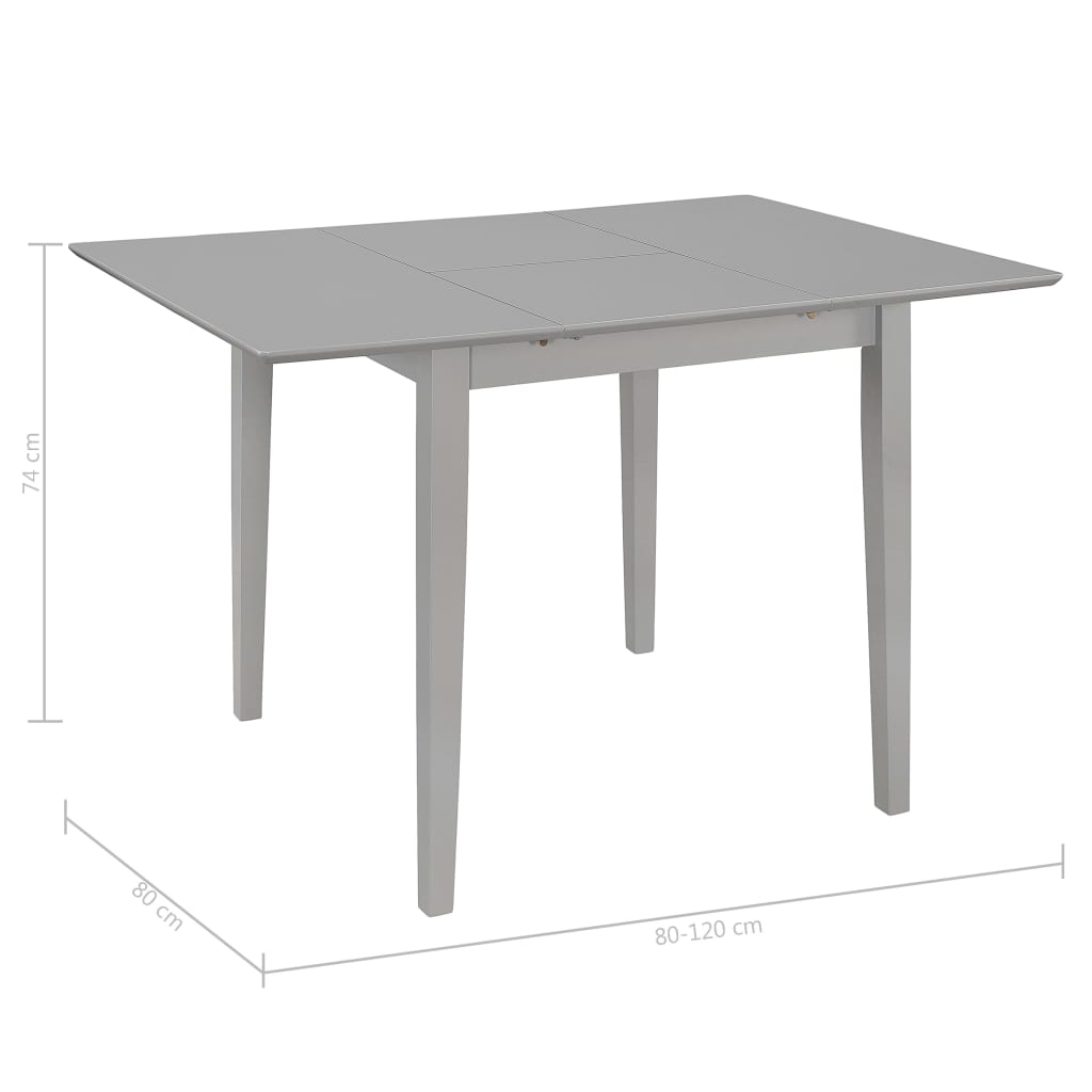 3-tlg. Essgruppe MDF Grau