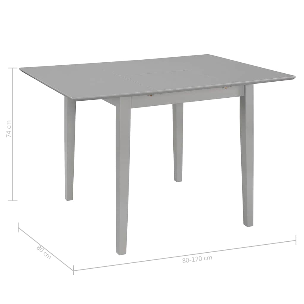 3-tlg. Essgruppe MDF Grau