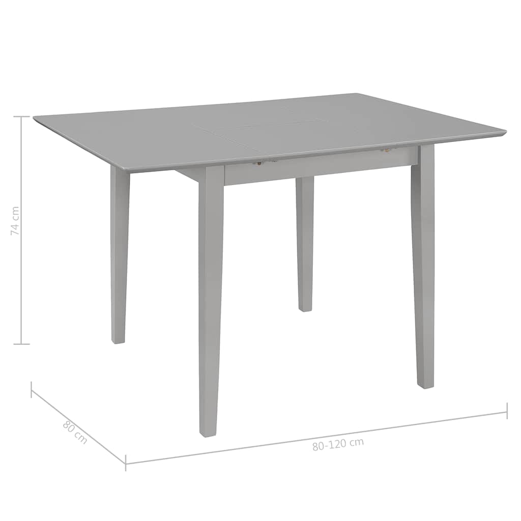 5-tlg. Essgruppe MDF Grau