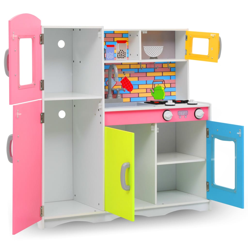 Cuisine ludique pour enfants MDF 80 x 30 x 85 cm multicolore