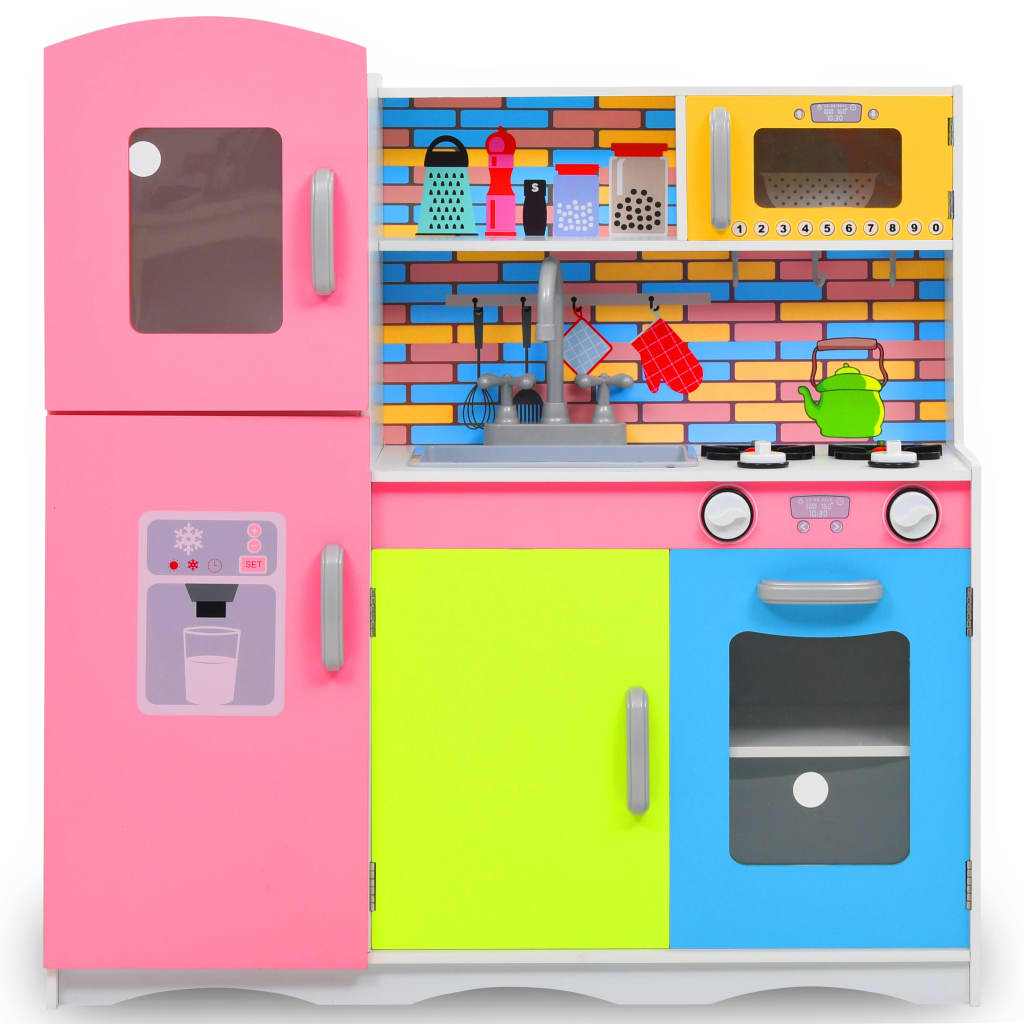 Cuisine ludique pour enfants MDF 80 x 30 x 85 cm multicolore