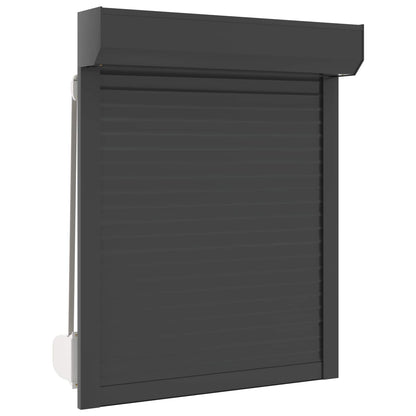 Rollladen Anthrazit 70 x 100 cm Aluminium und Polyurethan