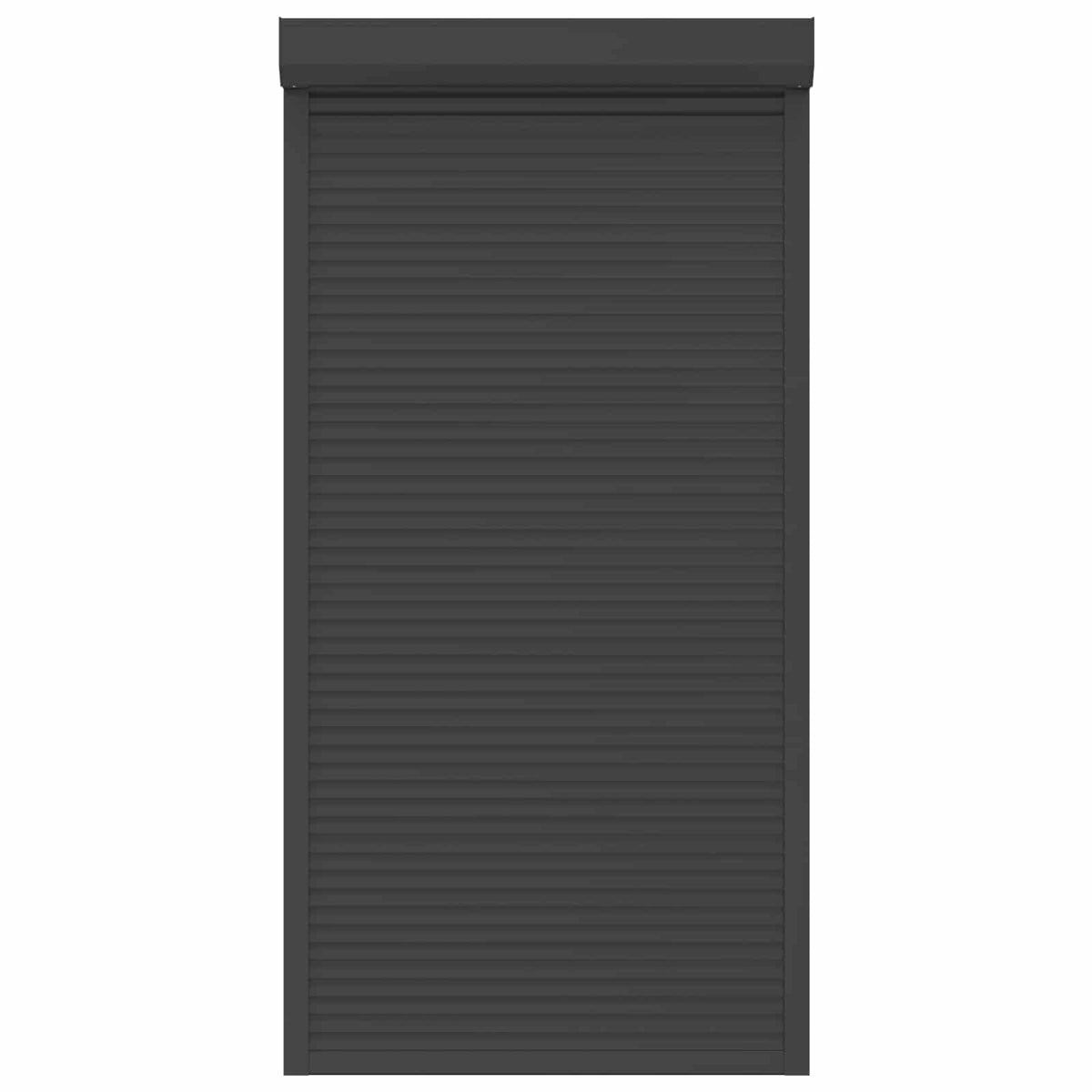 Rollladen Anthrazit 110 x 220 cm Aluminium und Polyurethan