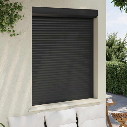 Rollladen Anthrazit 120 x 150 cm Aluminium und Polyurethan