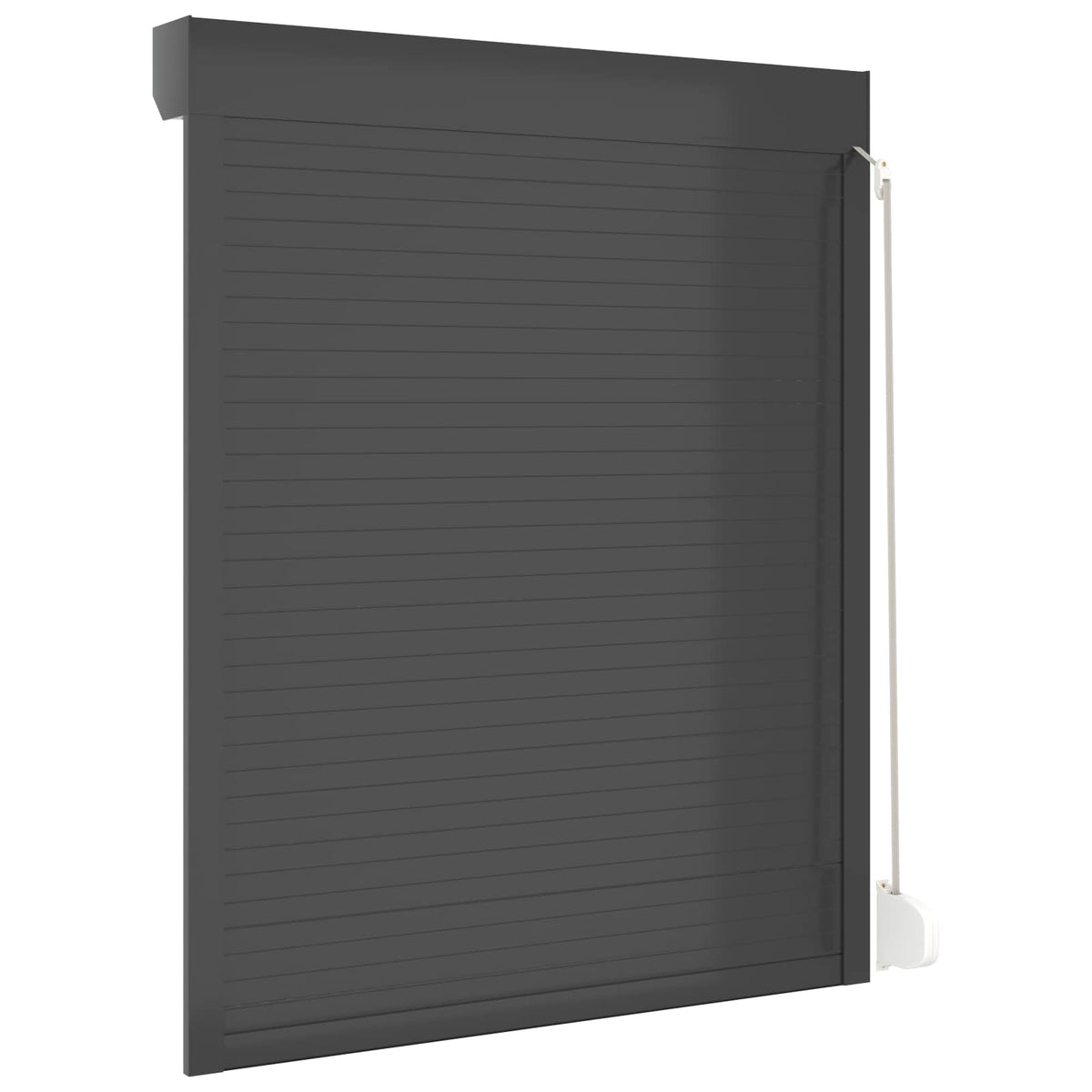 Rollladen Anthrazit 120 x 150 cm Aluminium und Polyurethan