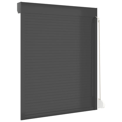Rollladen Anthrazit 120 x 150 cm Aluminium und Polyurethan