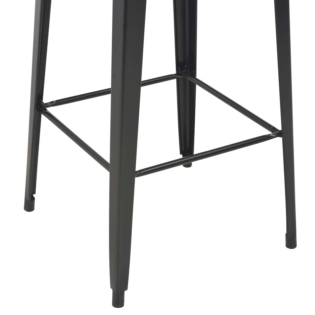 3-teiliges Bar-Set Stahl Schwarz