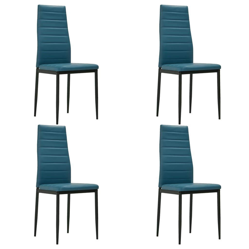 Esszimmerstühle 4 Stk. Meeresblau Kunstleder