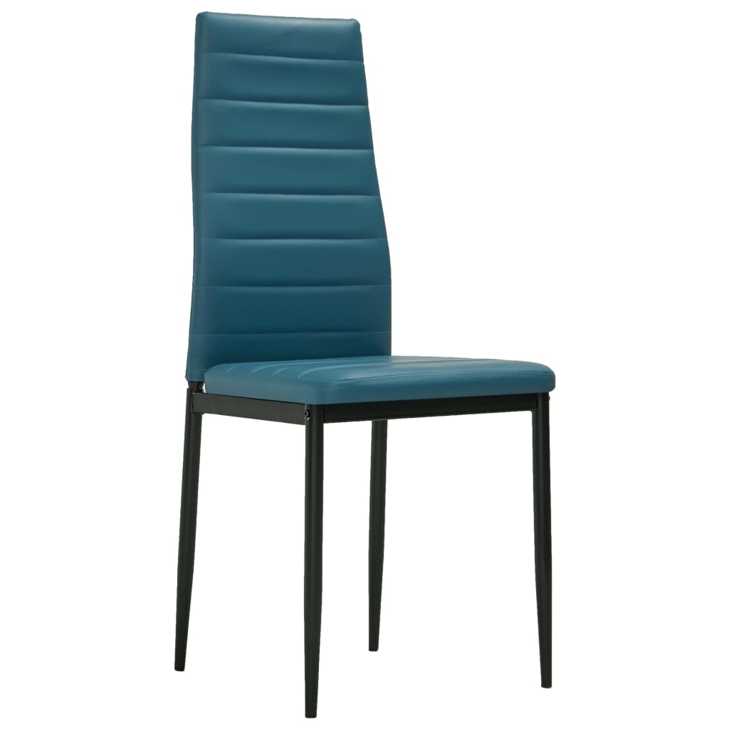 Esszimmerstühle 4 Stk. Meeresblau Kunstleder