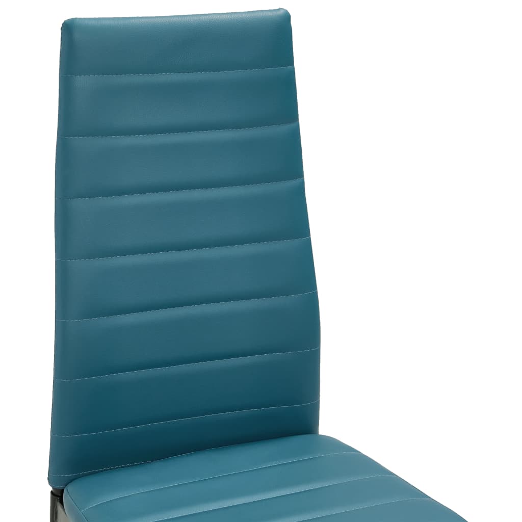 Esszimmerstühle 4 Stk. Meeresblau Kunstleder