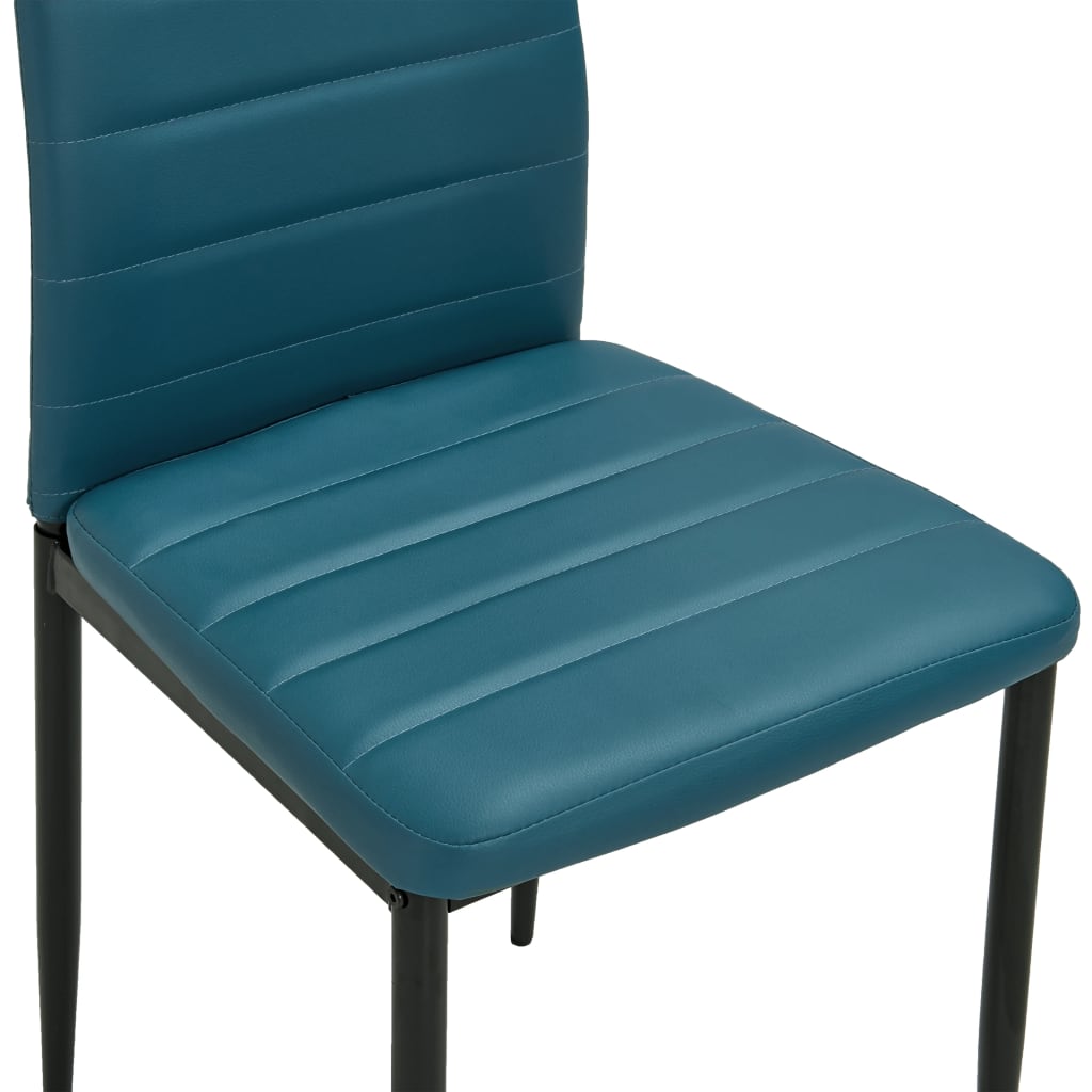Esszimmerstühle 4 Stk. Meeresblau Kunstleder