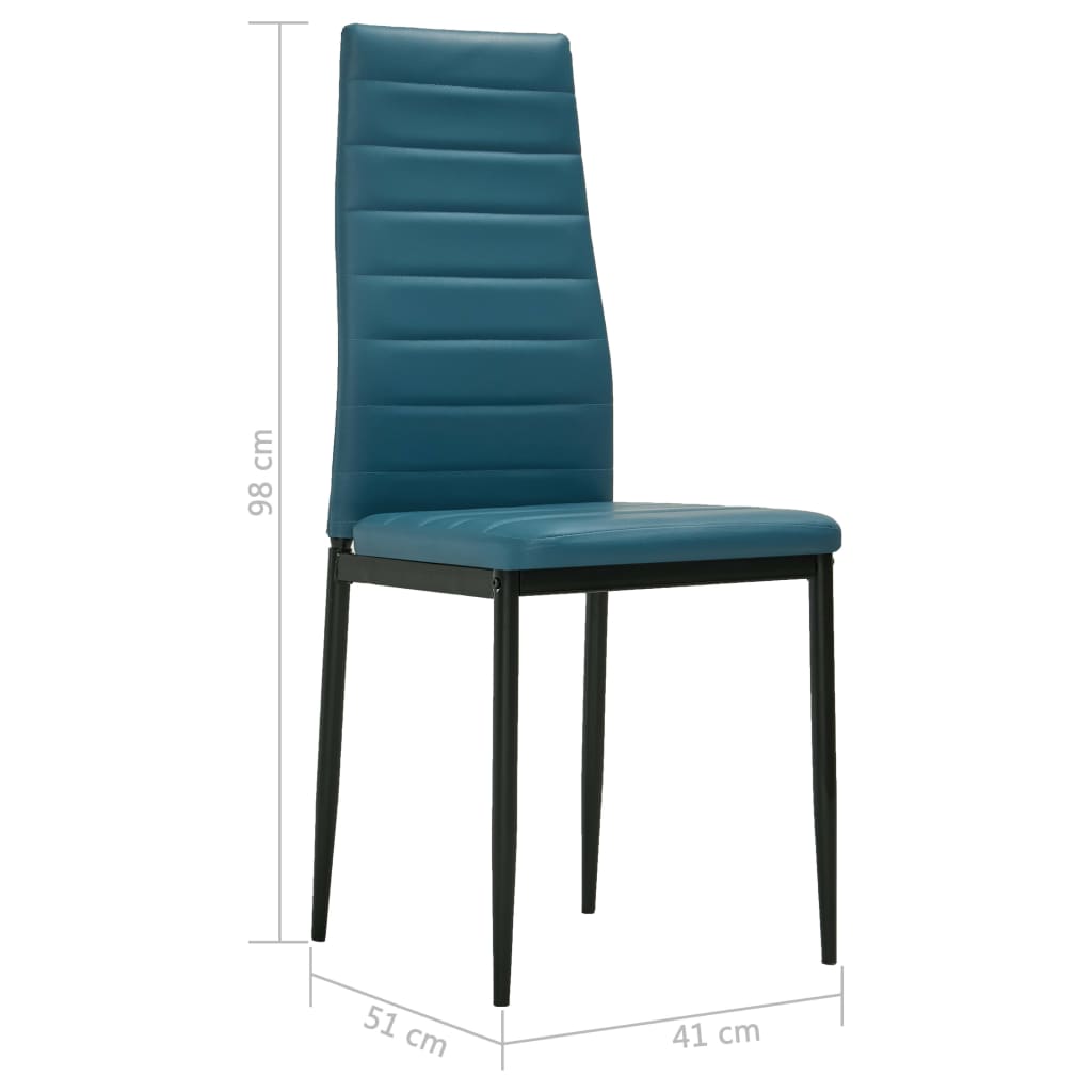 Esszimmerstühle 4 Stk. Meeresblau Kunstleder