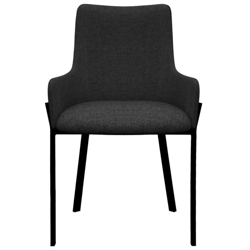 Esszimmerstühle 2 Stk. Schwarz Stoff