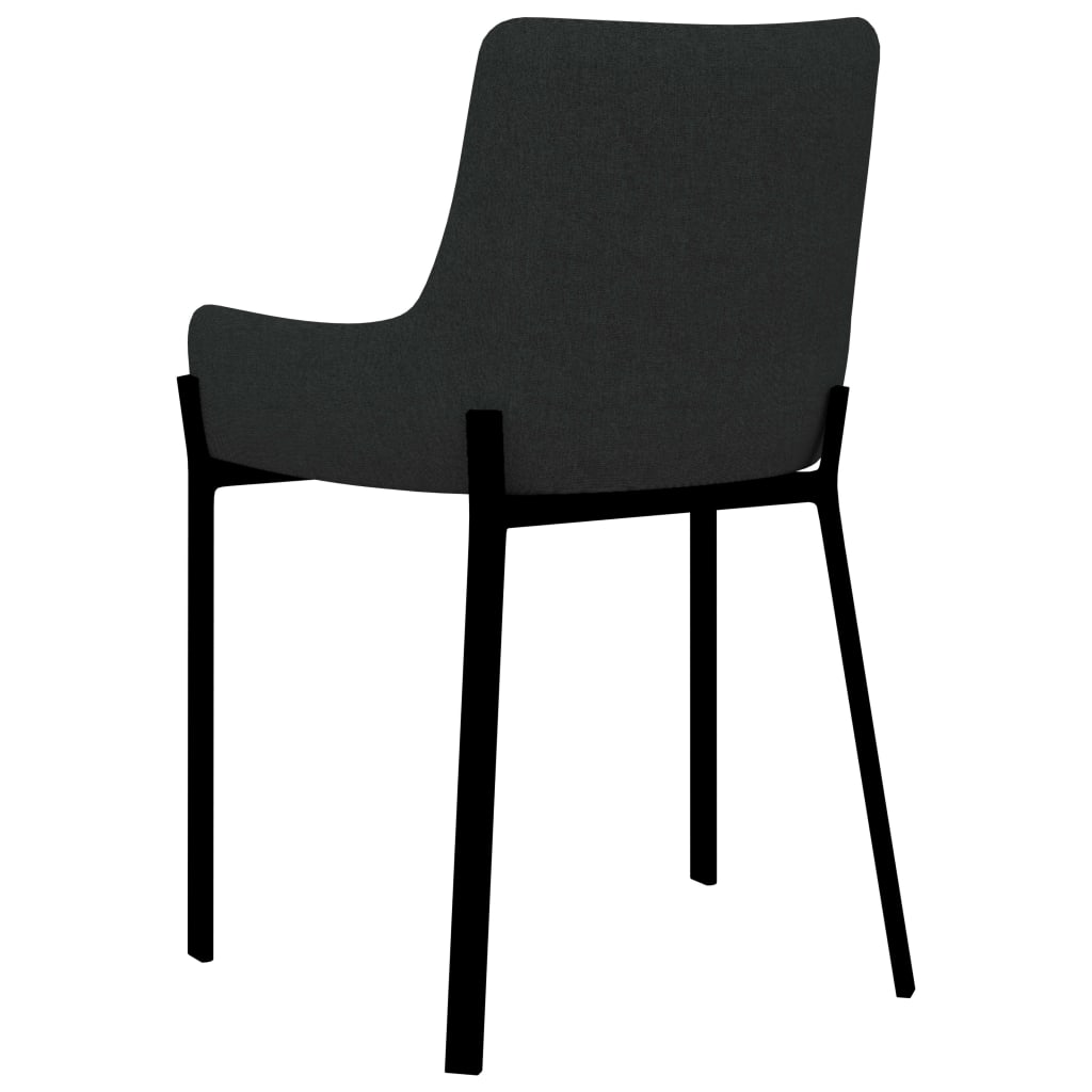 Esszimmerstühle 2 Stk. Schwarz Stoff