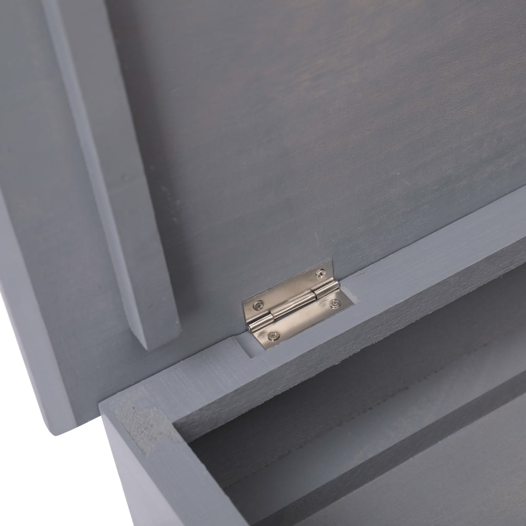 Shoe cabinet grey 50 x 28 x 58 cm Paulownia wood