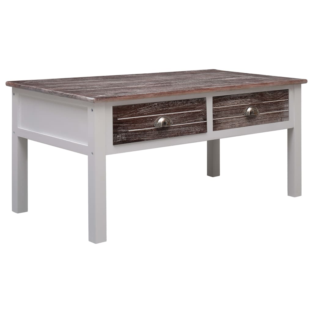 Table basse marron 100 x 50 x 45 cm en bois
