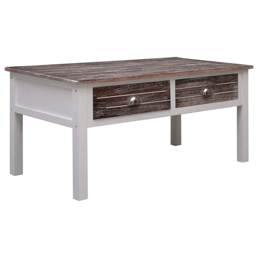 Table basse marron 100 x 50 x 45 cm en bois