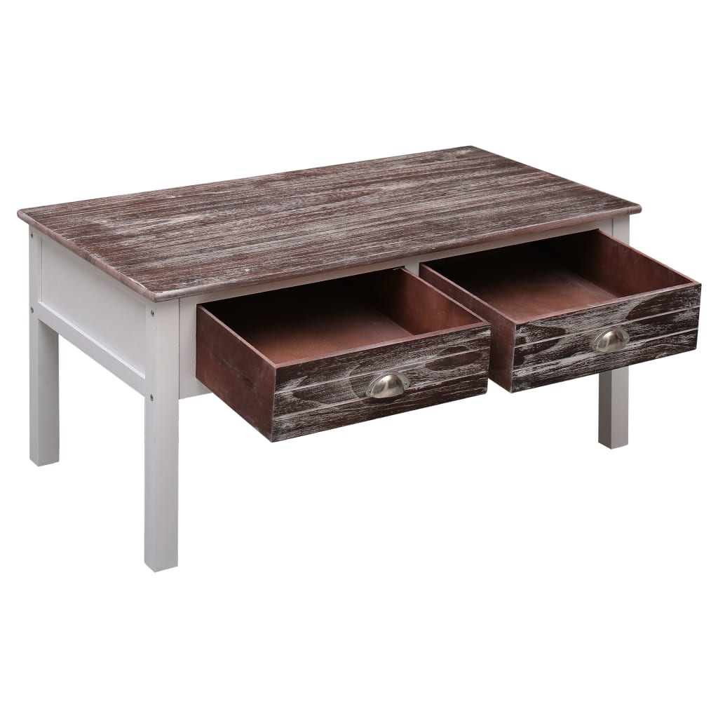Table basse marron 100 x 50 x 45 cm en bois