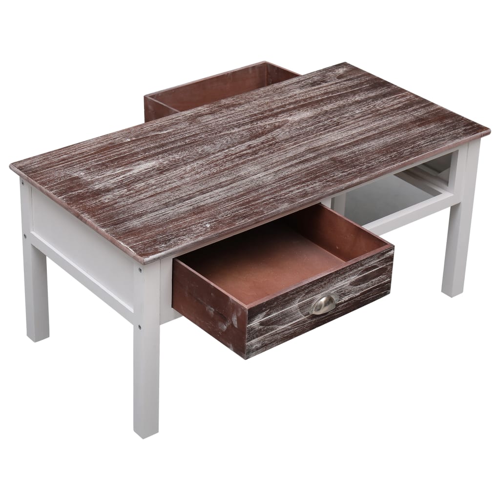 Table basse marron 100 x 50 x 45 cm en bois