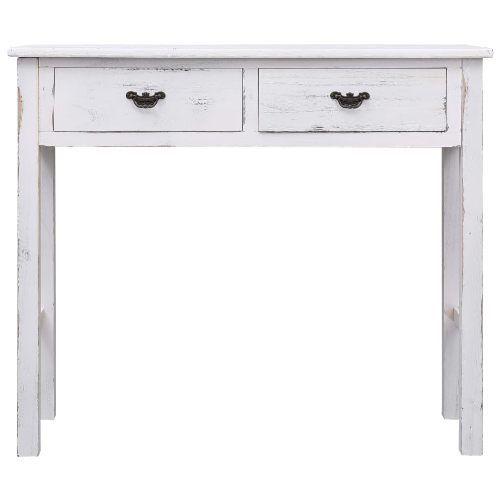 Konsolentisch Antik-Weiß 90 × 30 × 77 cm Holz