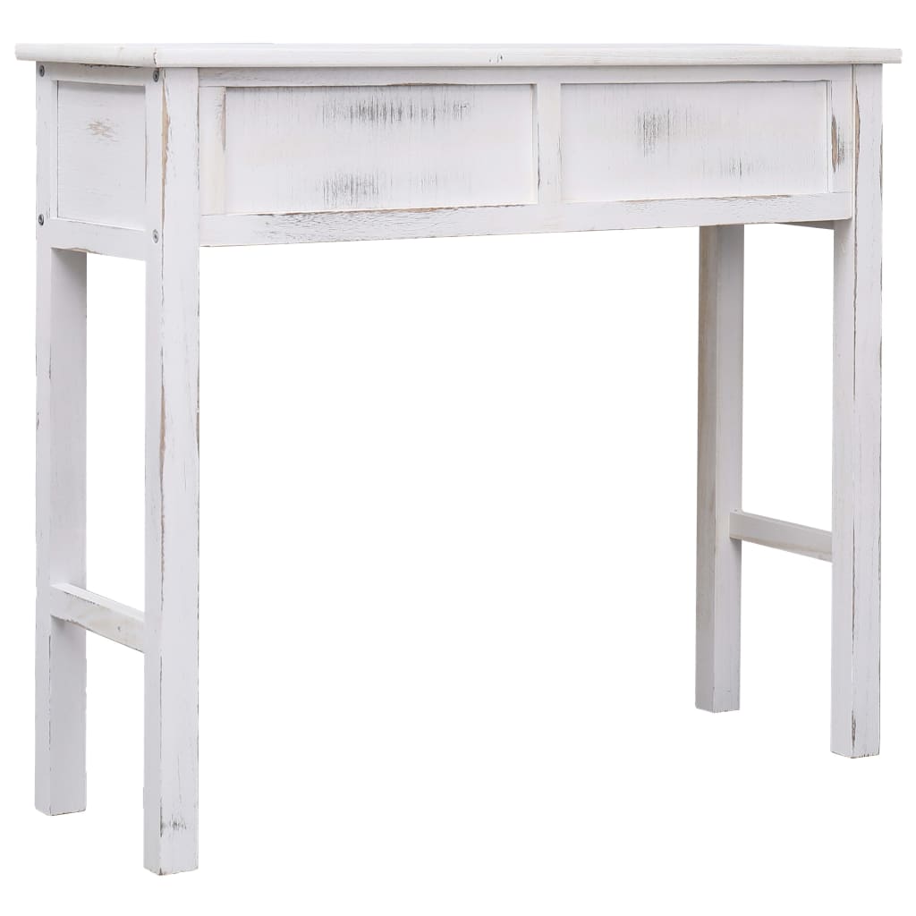 Konsolentisch Antik-Weiß 90 × 30 × 77 cm Holz