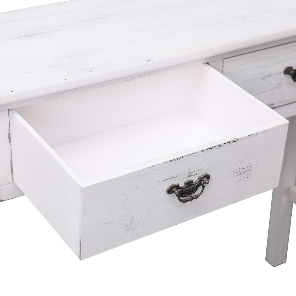 Konsolentisch Antik-Weiß 90 × 30 × 77 cm Holz