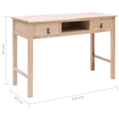 Schreibtisch Natur 110 × 45 × 76 cm Holz
