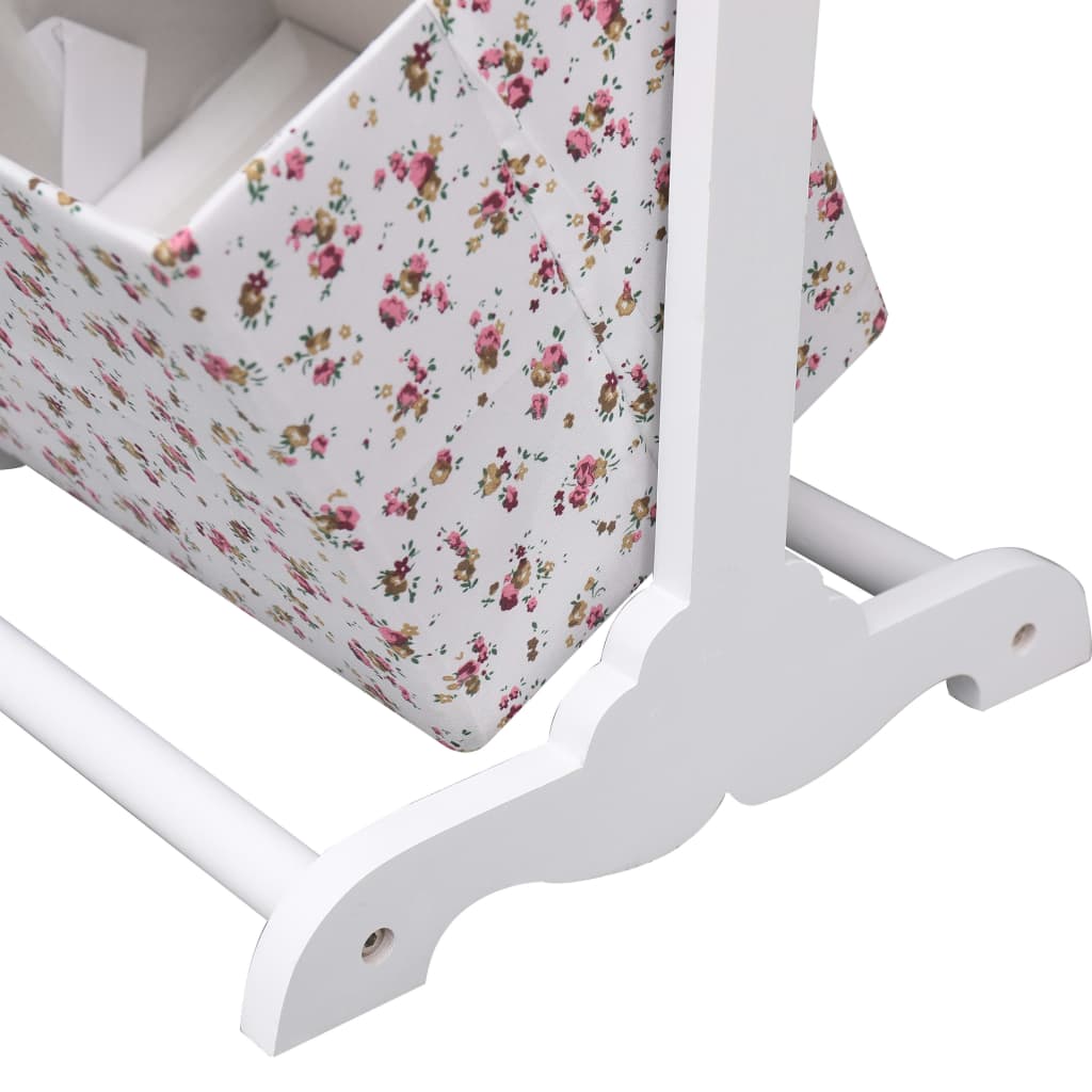2-stufiges Korbregal Blumenmuster 35 x 35 x 72 cm Holz