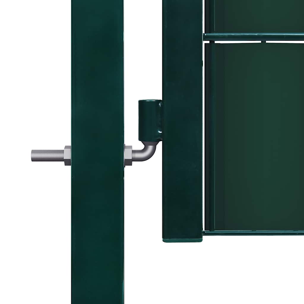Zauntor aus PVC und Stahl 100 x 204 cm Grün