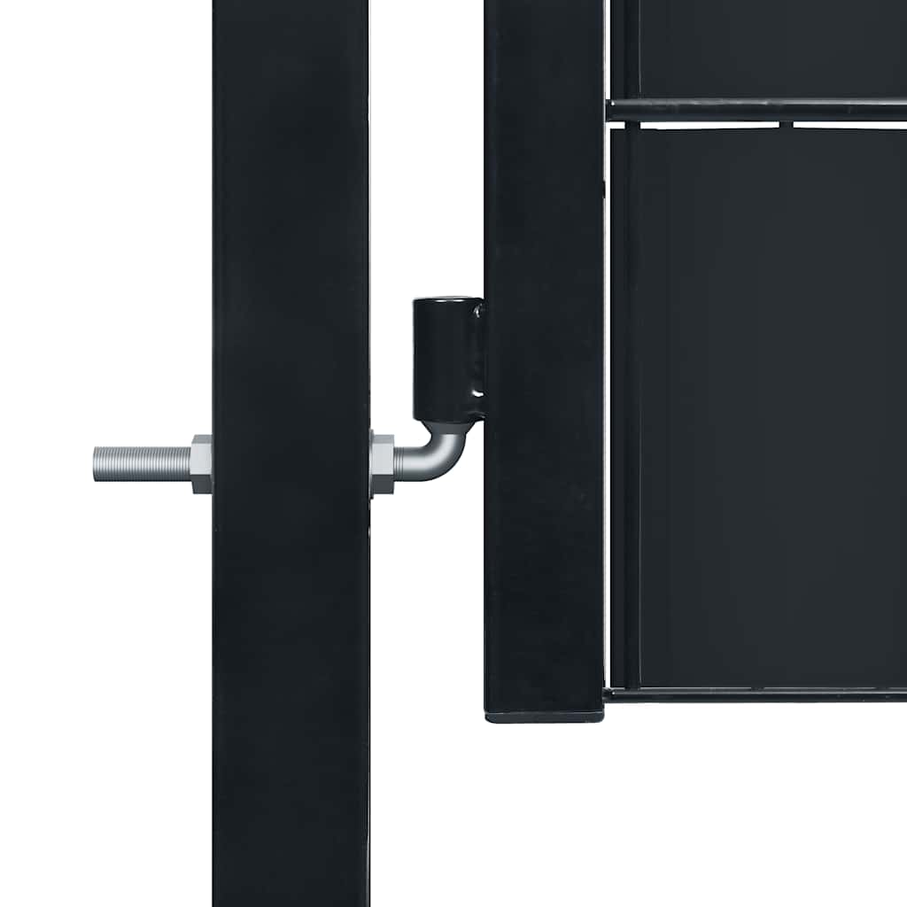 Gartentor aus PVC und Stahl 100 x 100 cm Anthrazit