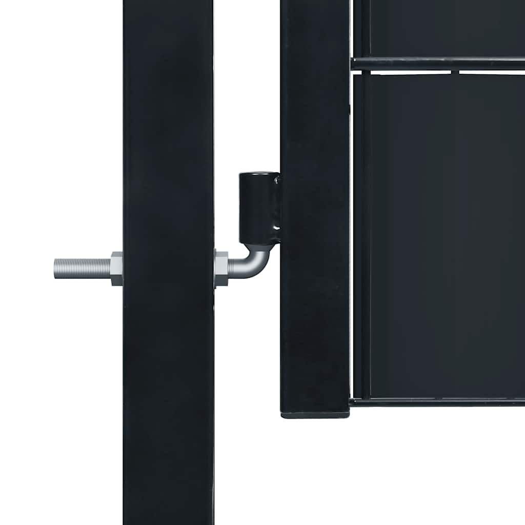 Gartentor aus PVC und Stahl 100 x 204 cm Anthrazit