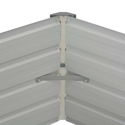 Hochbeet Braun 129 x 129 x 45 cm Verzinkter Stahl