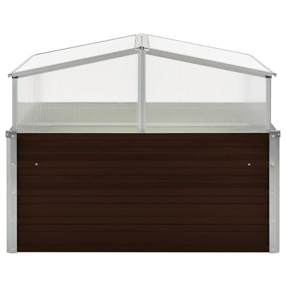 Gewächshaus Braun 100 x 100 x 85 cm Verzinkter Stahl