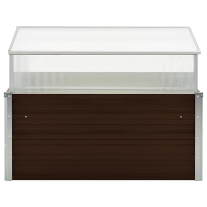 Gewächshaus Braun 100 x 100 x 85 cm Verzinkter Stahl